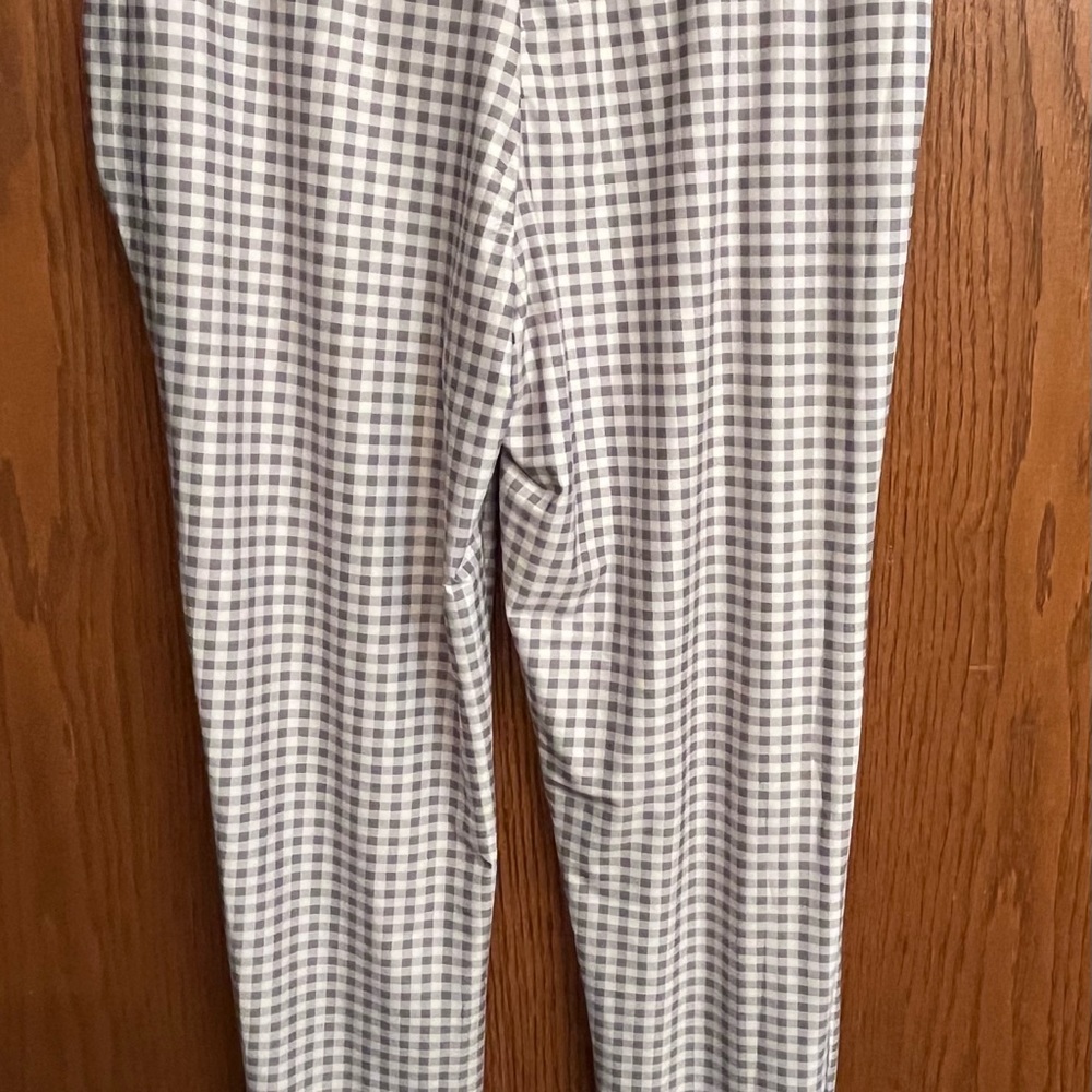 Lily ladies comfort pants grey and white check
